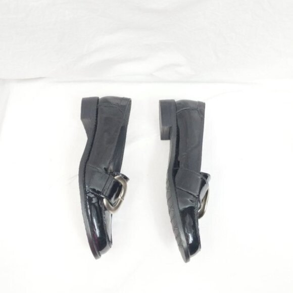 Stuart Weitzman Black Patent Buckle Loafers 6M - Picture 4 of 7